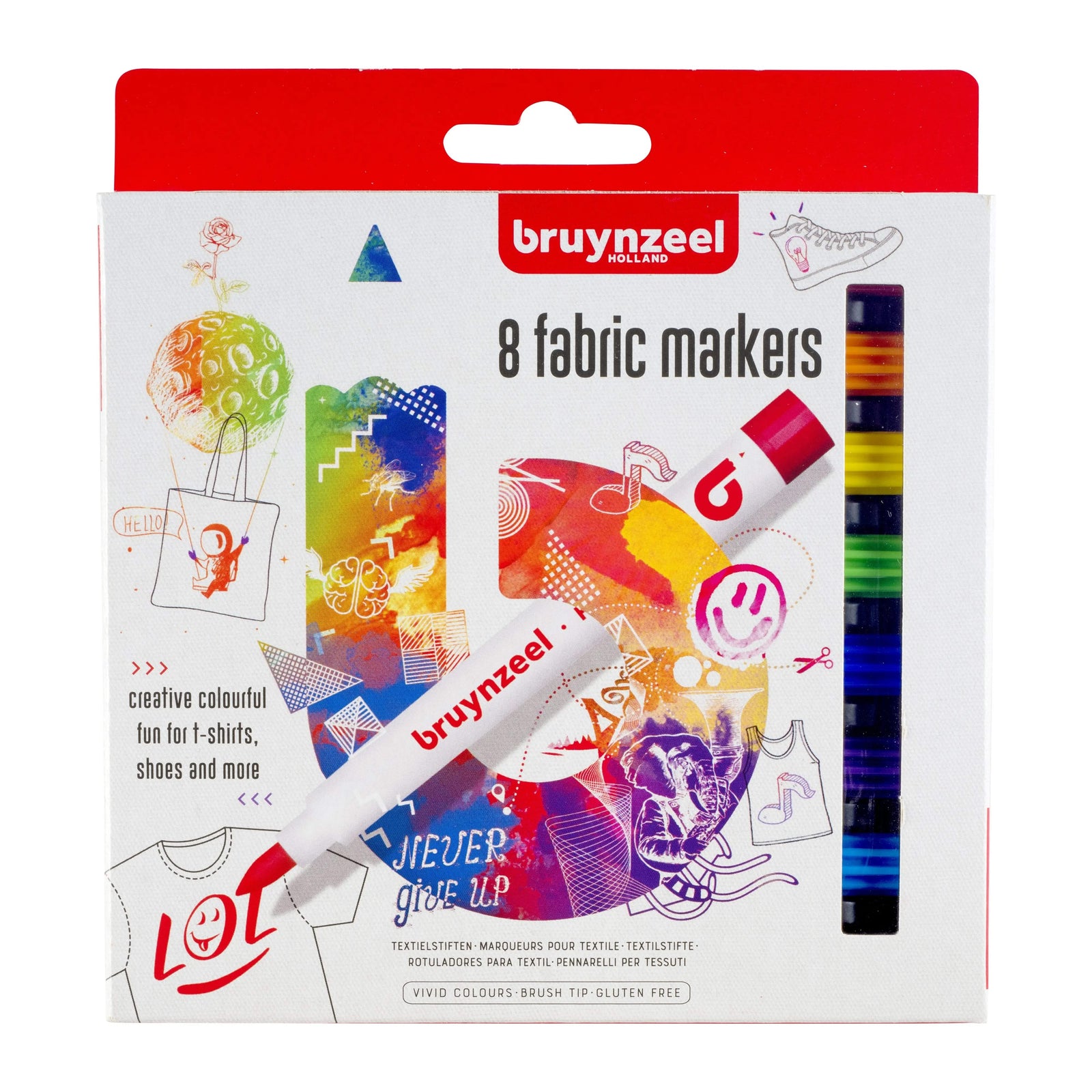 Bruynzeel textilstifte set 8 - Kidis Art