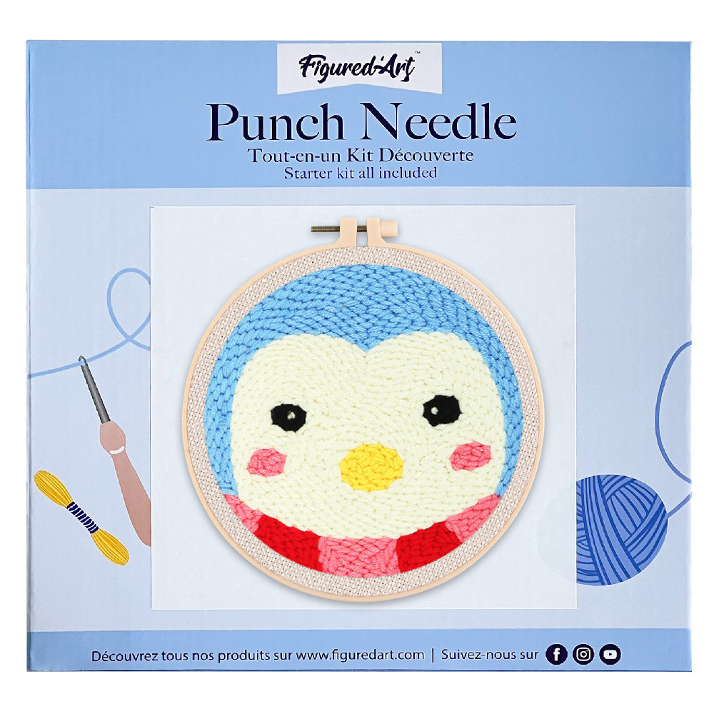 Punch Needle 20x20 Pinguin - Kidis Art