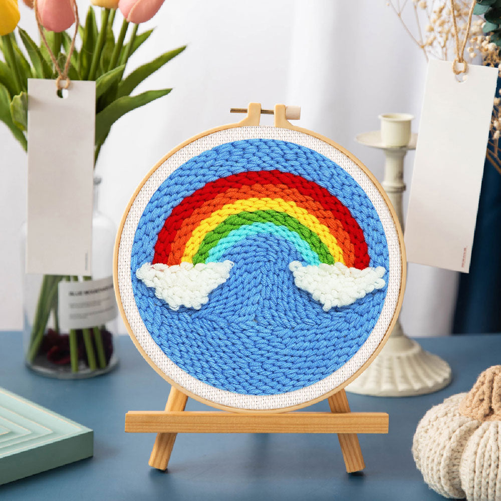 Punch Needle 20x20 Regenbogen