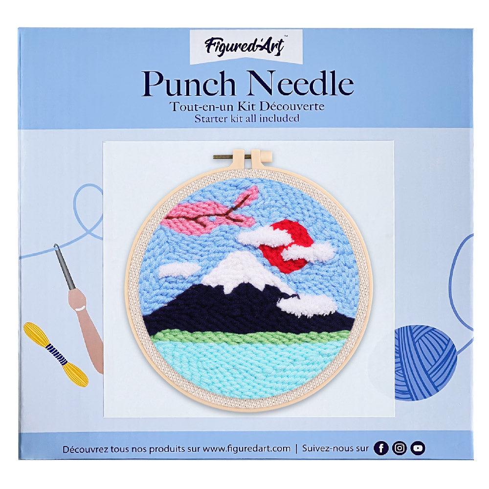 Punch Needle 20x20 Der Berg Fuji - Kidis Art