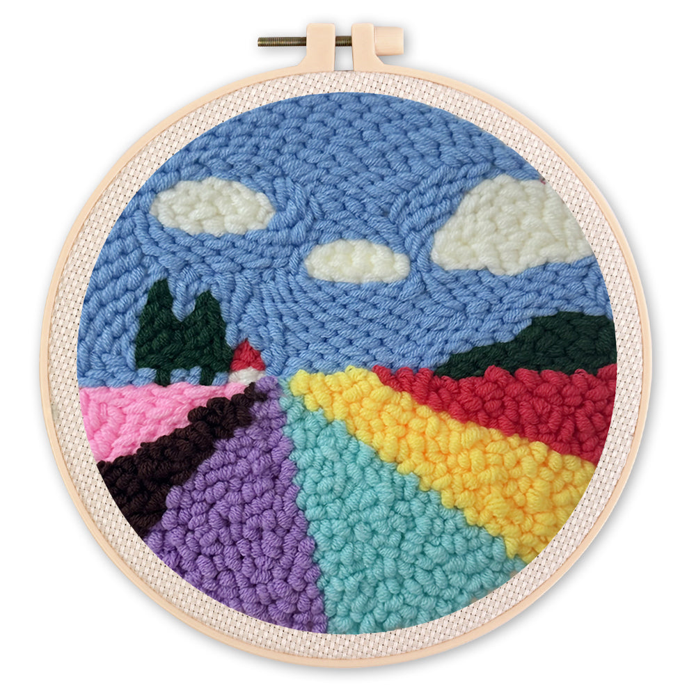 Punch Needle 20 x 20 cm Lavendelfeld