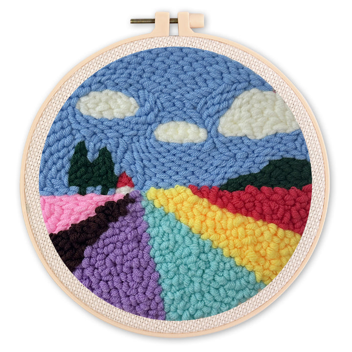 Punch Needle 20 x 20 cm Lavendelfeld