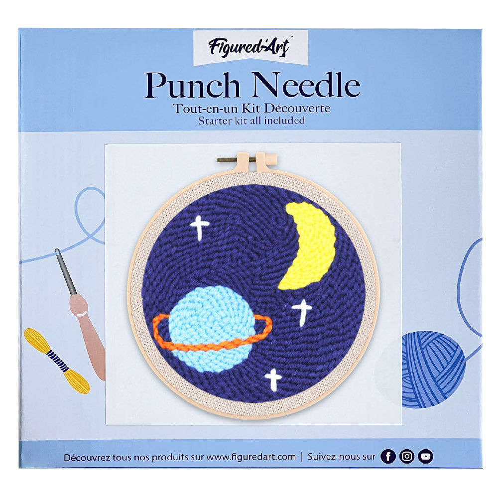 Punch Needle 20x20 Saturnhimmel - Kidis Art