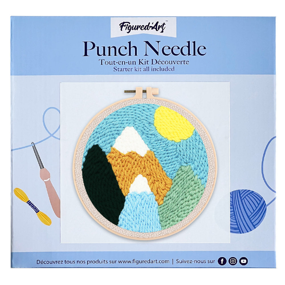 Punch Needle 20x20 Verschneite Berge - Kidis Art