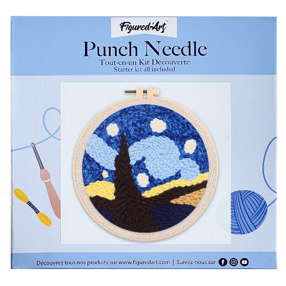 Punch Needle 20x20 Schöne sternenklare Nacht - Kidis Art