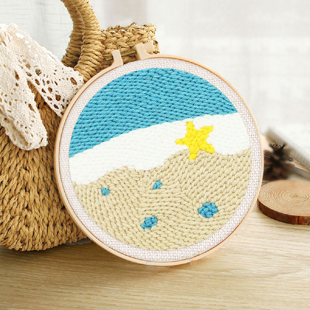 Punch Needle 20x20 Seestern am Ufer