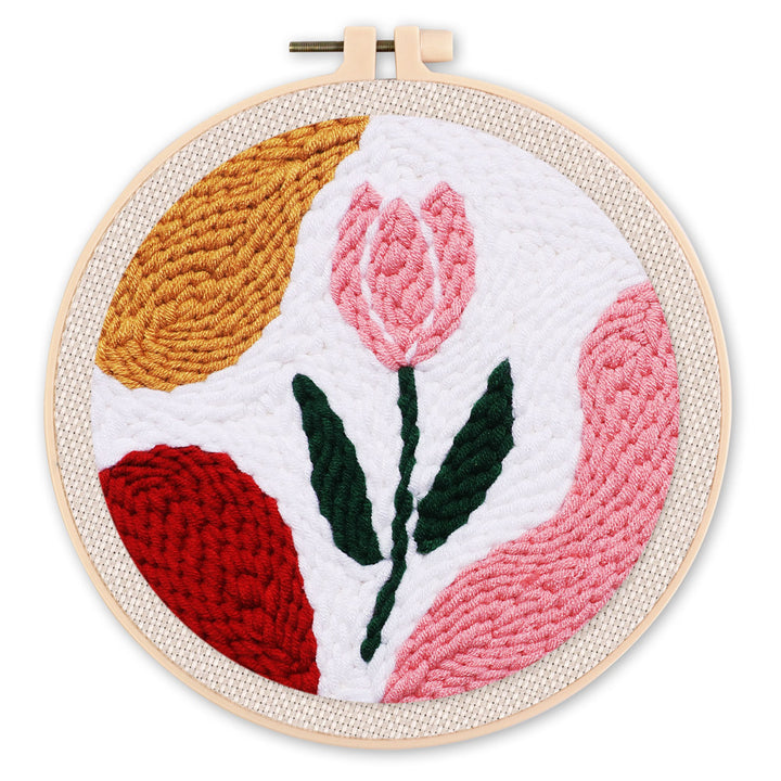 Punch Needle 20x20 Rosa Tulpe