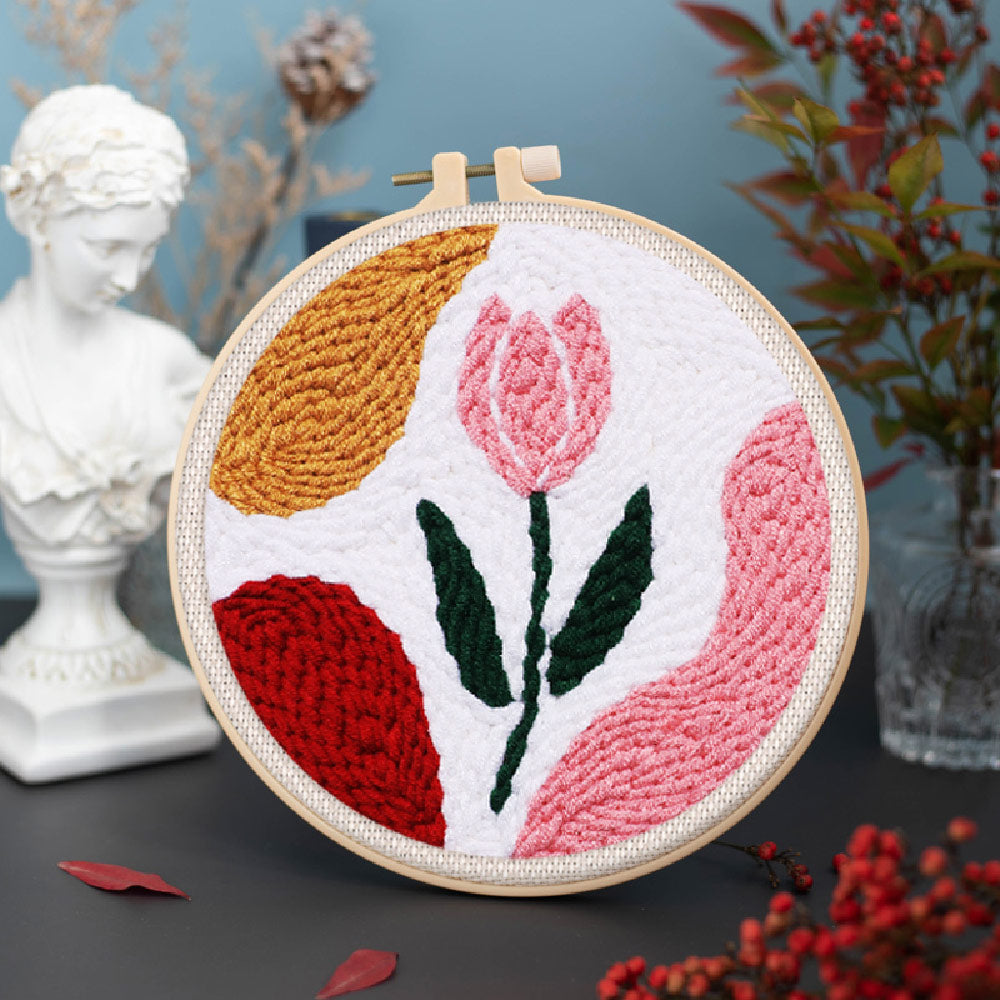 Punch Needle 20x20 Rosa Tulpe - Kidis Art