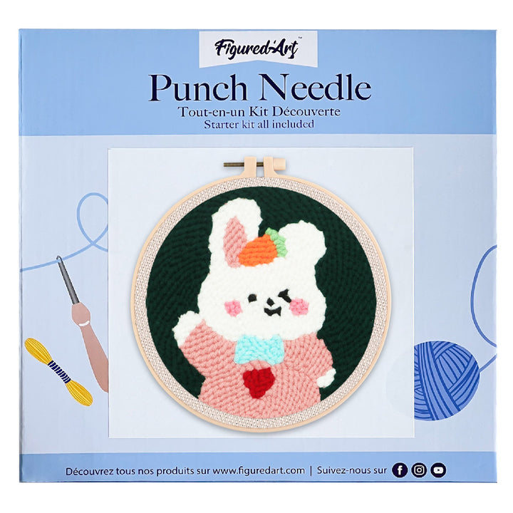 Punch Needle 20x20 Kleiner winkender Hase