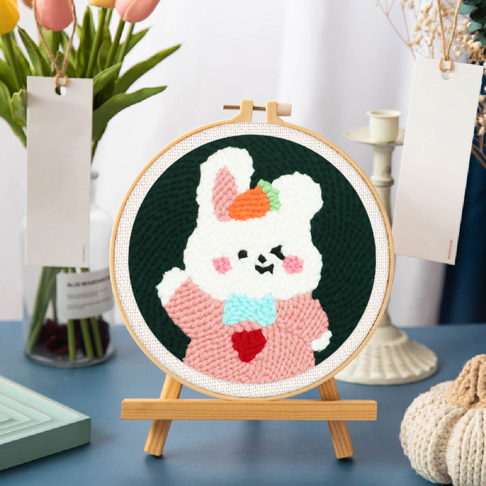 Punch Needle 20x20 Kleiner winkender Hase