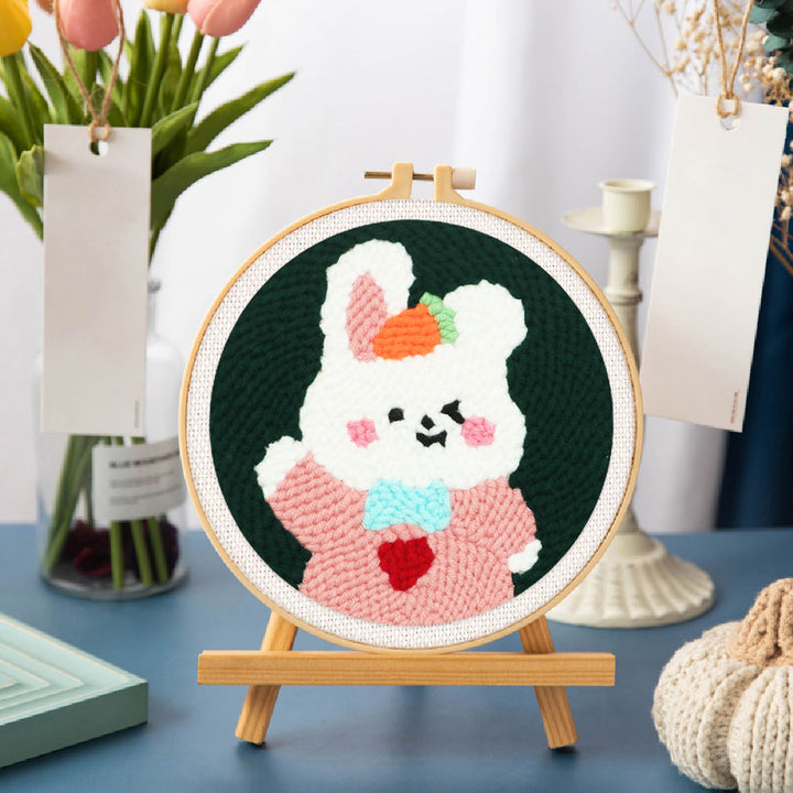 Punch Needle 20x20 Kleiner winkender Hase