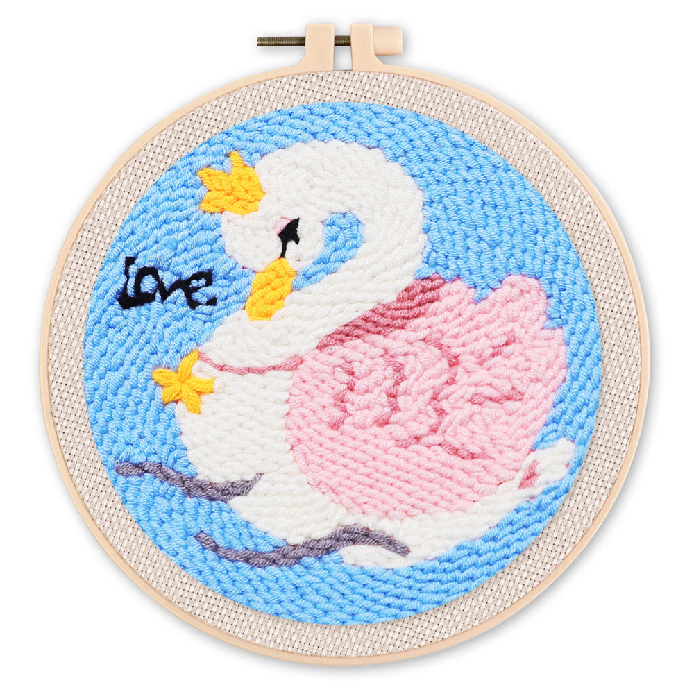 Punch Needle 20x20 Schöner Schwan - Kidis Art