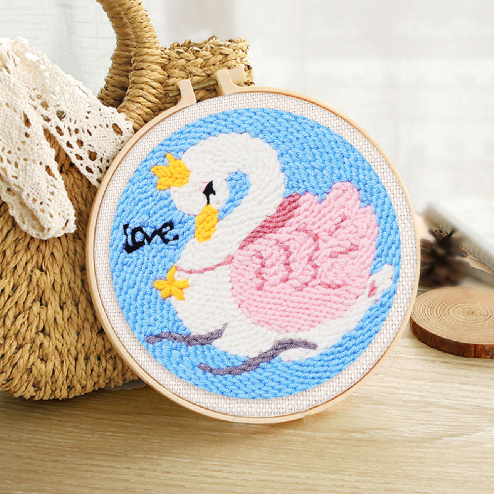 Punch Needle 20x20 Schöner Schwan - Kidis Art