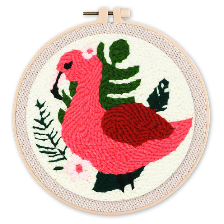 Punch Needle 20x20 Sommer-Flamingo