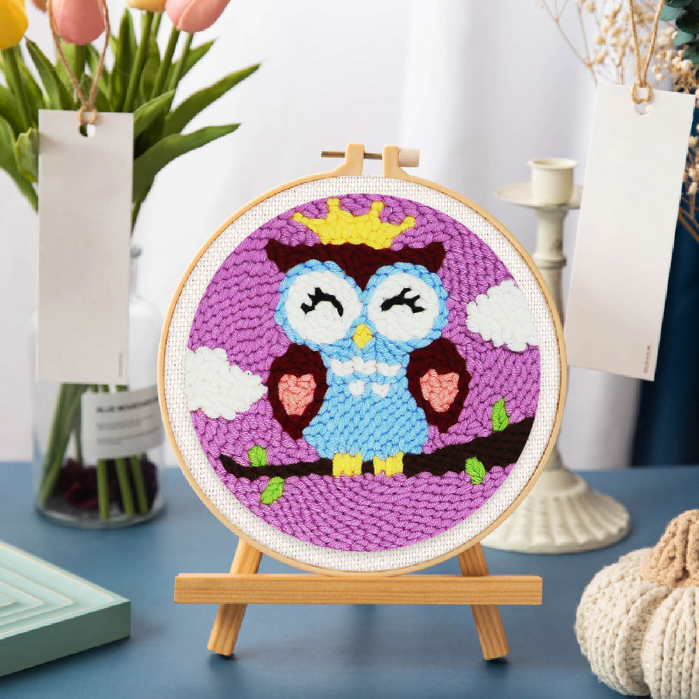 Punch Needle 20x20 Schläfrige Eule - Kidis Art