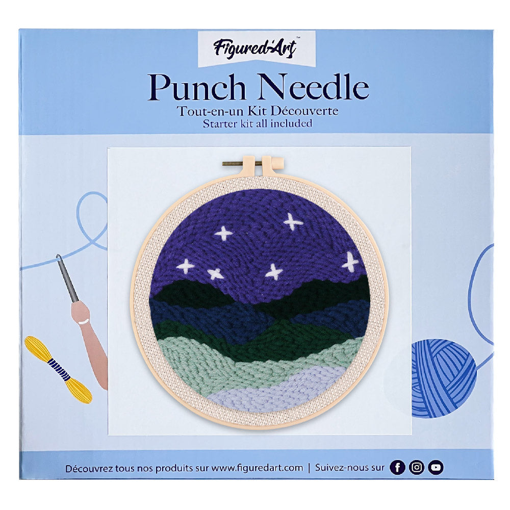 Punch Needle 20x20 Unter den Sternen - Kidis Art