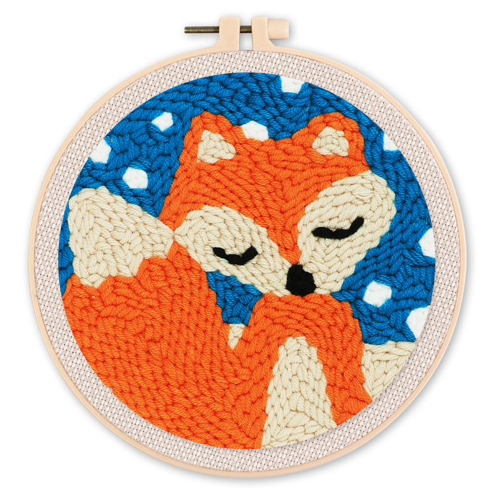 Punch Needle 20x20 Fuchs im Schnee