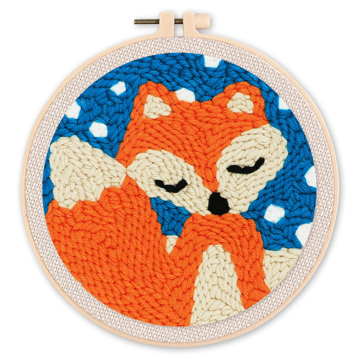 Punch Needle 20x20 Fuchs im Schnee