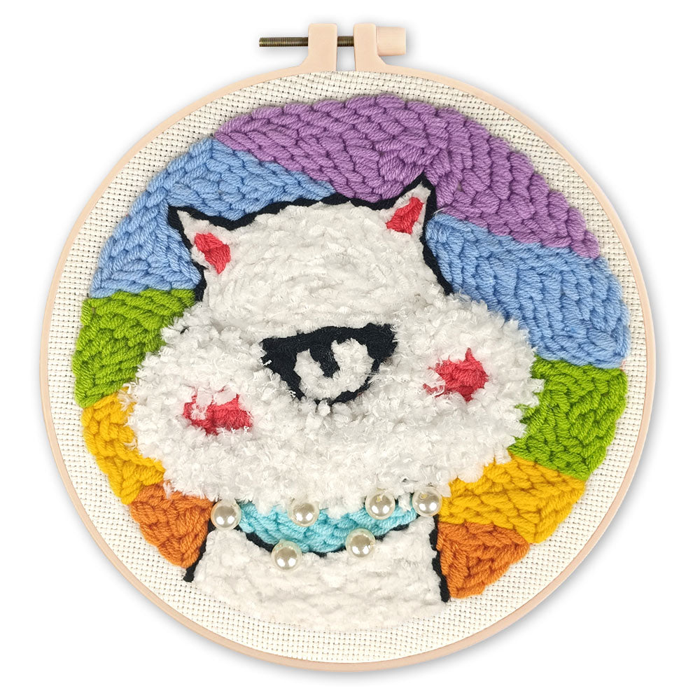 Punch Needle 20 x 20 cm Flauschiges Alpaka - Kidis Art