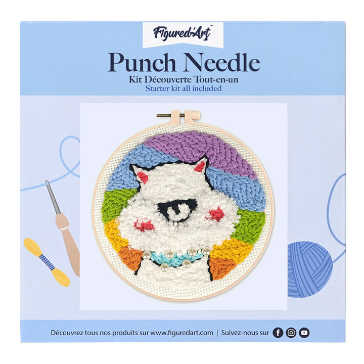 Punch Needle 20 x 20 cm Flauschiges Alpaka