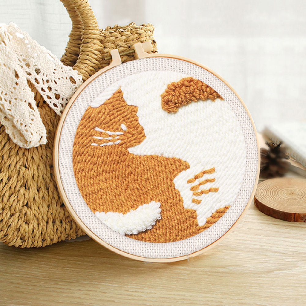 Punch Needle 20x20 Katzen