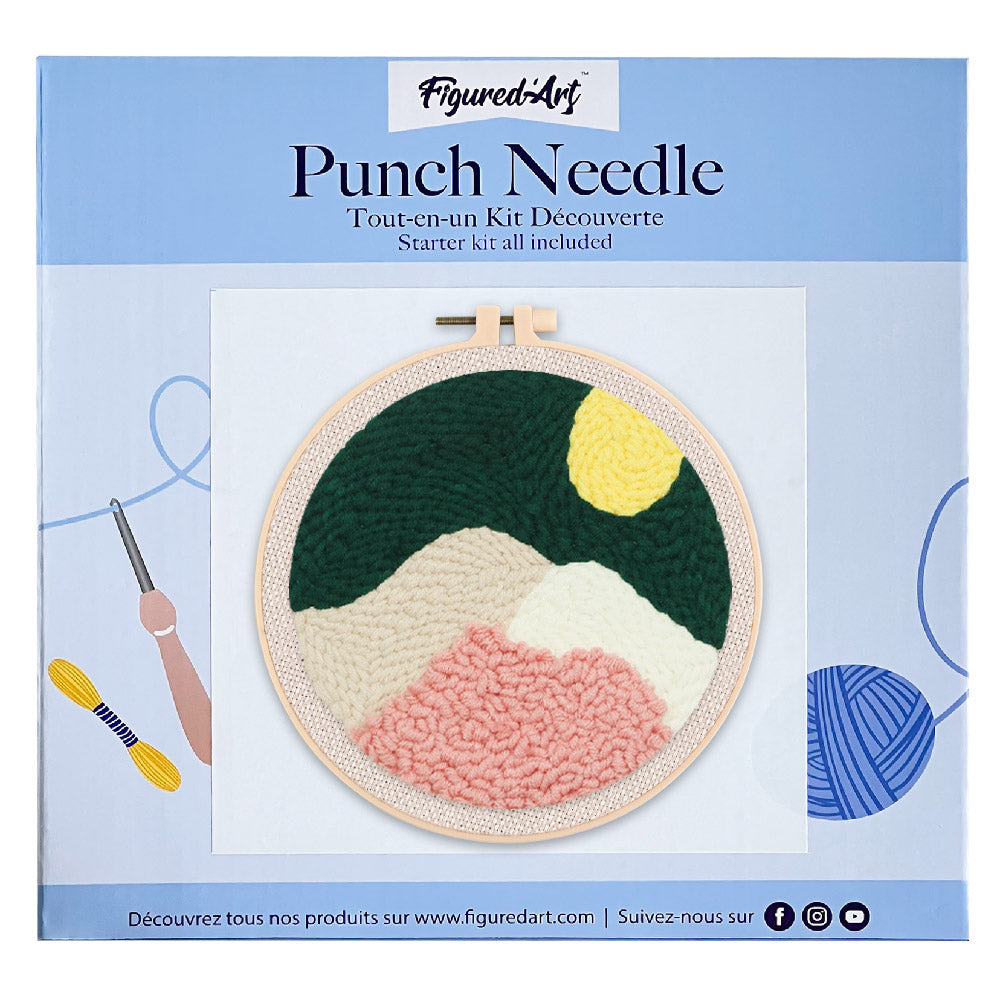 Punch Needle 20x20 Bergspitzen - Kidis Art