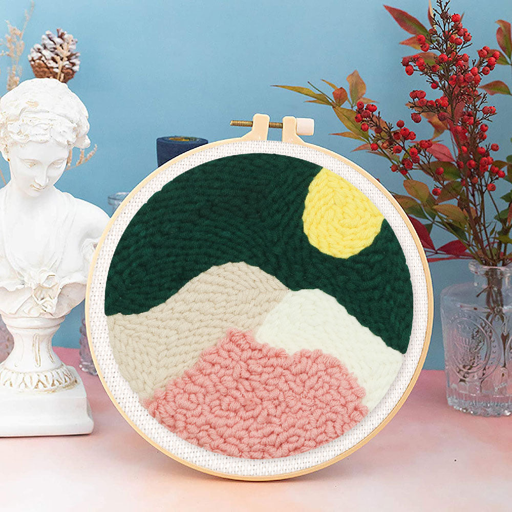 Punch Needle 20x20 Bergspitzen