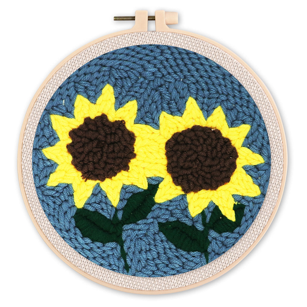 Punch Needle 20x20 Sonnenblumen