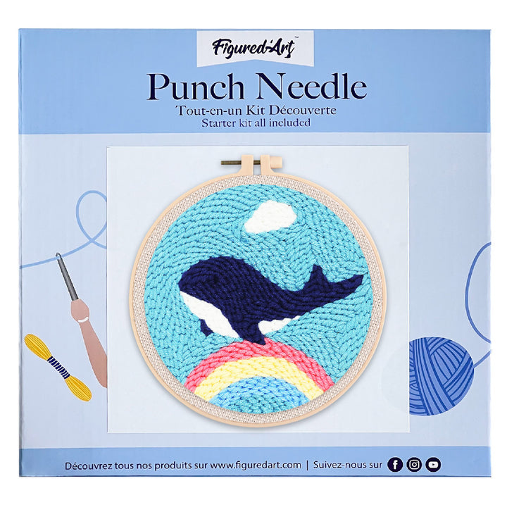 Punch Needle 20x20 Der Blauwal