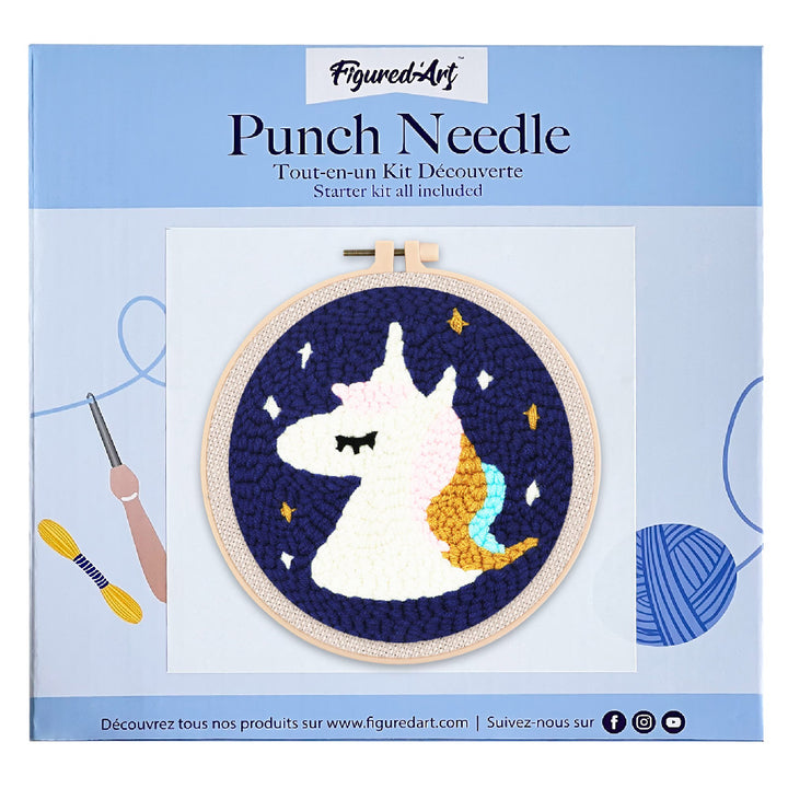 Punch Needle 20x20 Einhorn