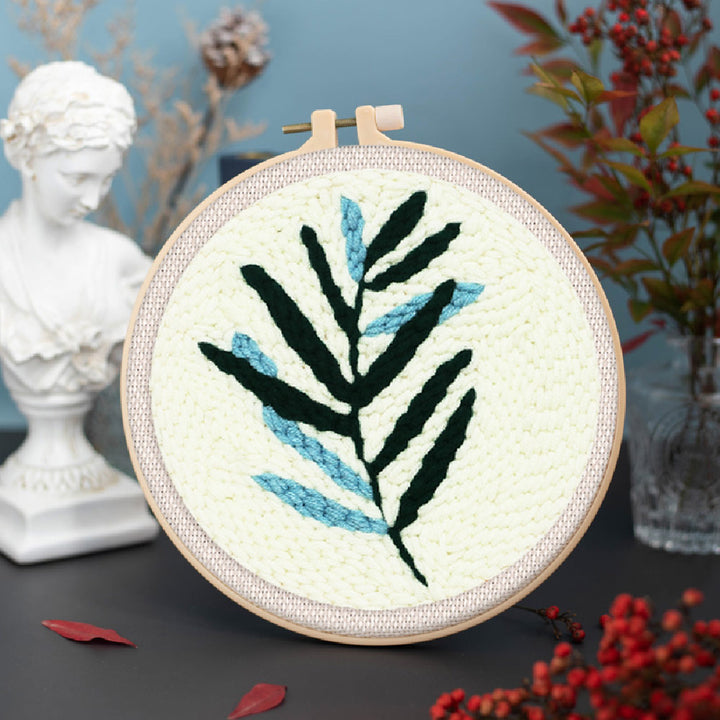 Punch Needle 20x20 Zweifarbiges Blatt