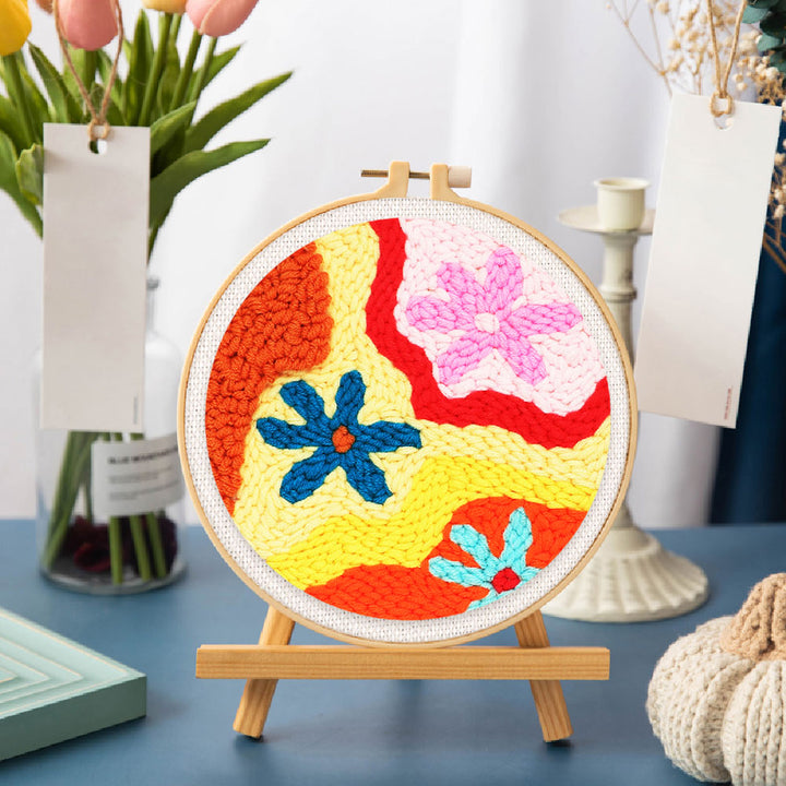 Punch Needle 20x20 Blumen im Herbst