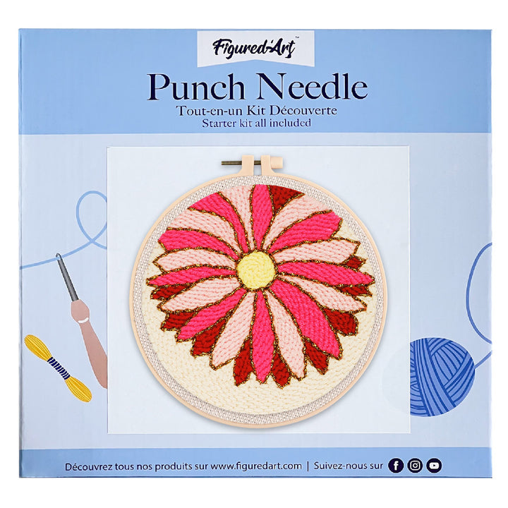 Punch Needle 20x20 Gänseblümchen