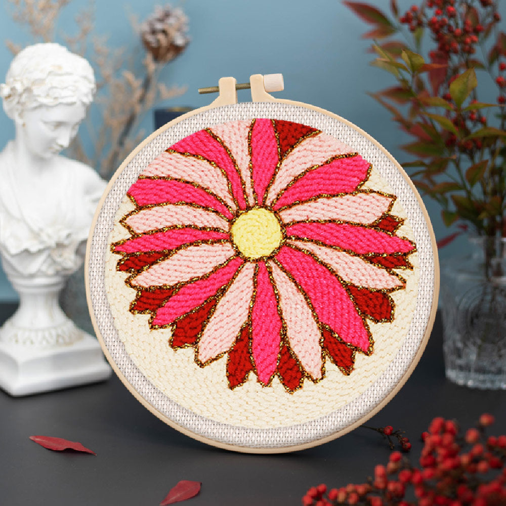 Punch Needle 20x20 Gänseblümchen