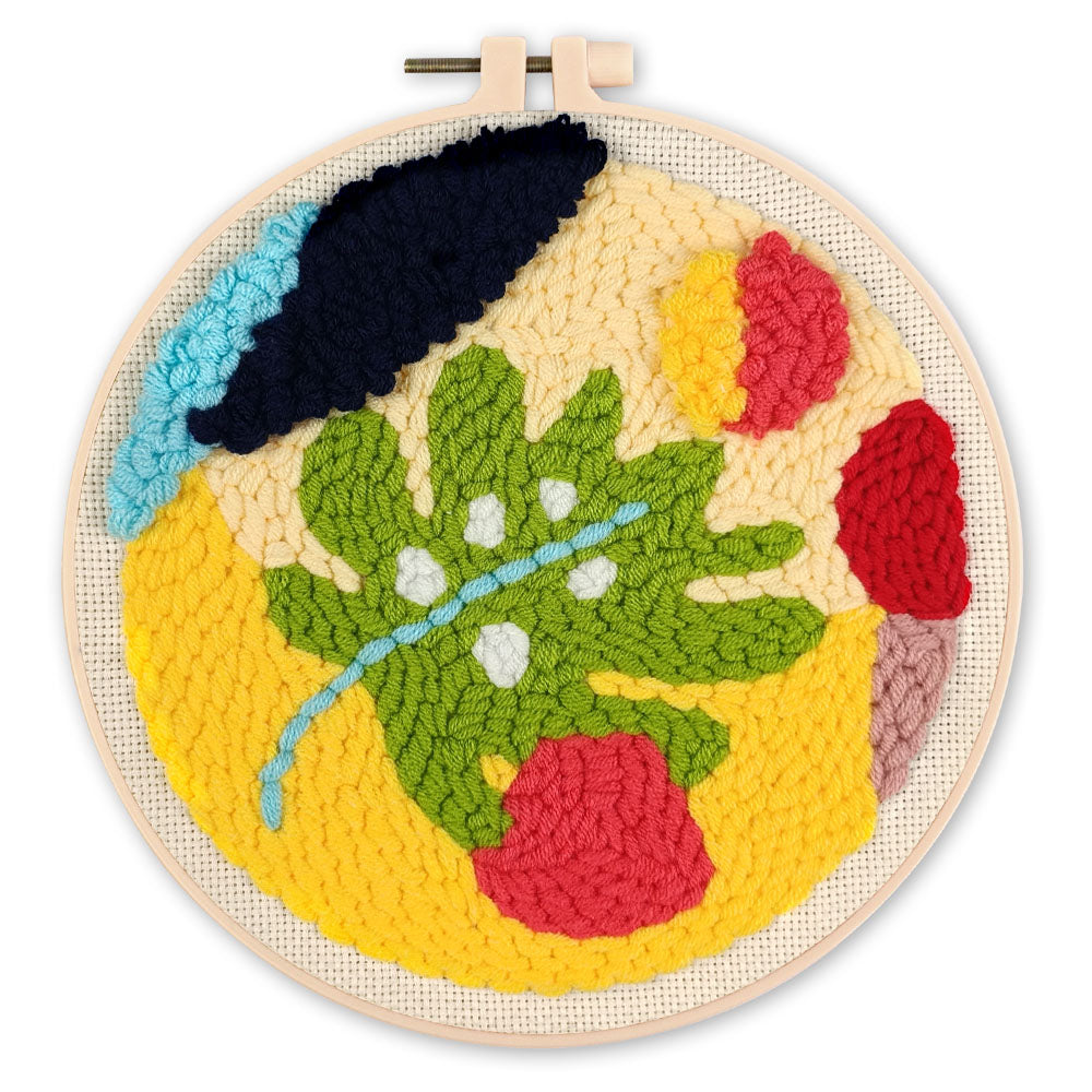 Punch Needle 20 x 20 cm Herbstblatt - Kidis Art