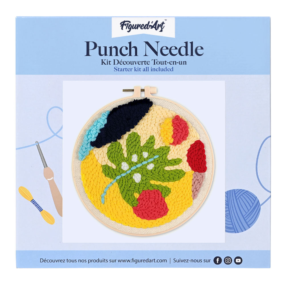 Punch Needle 20 x 20 cm Herbstblatt - Kidis Art