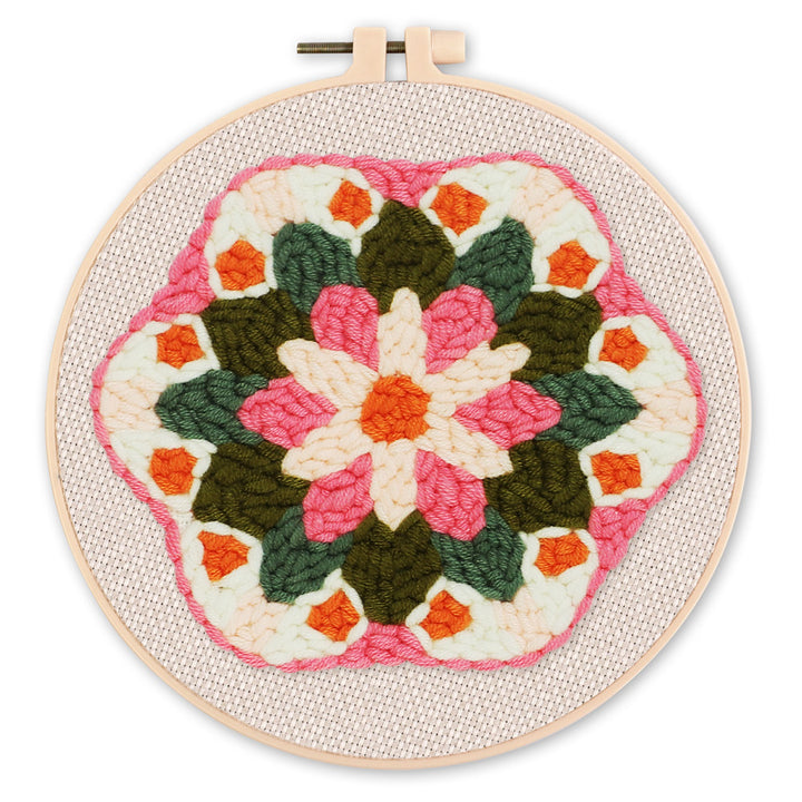 Punch Needle 20x20 Blumenkrone