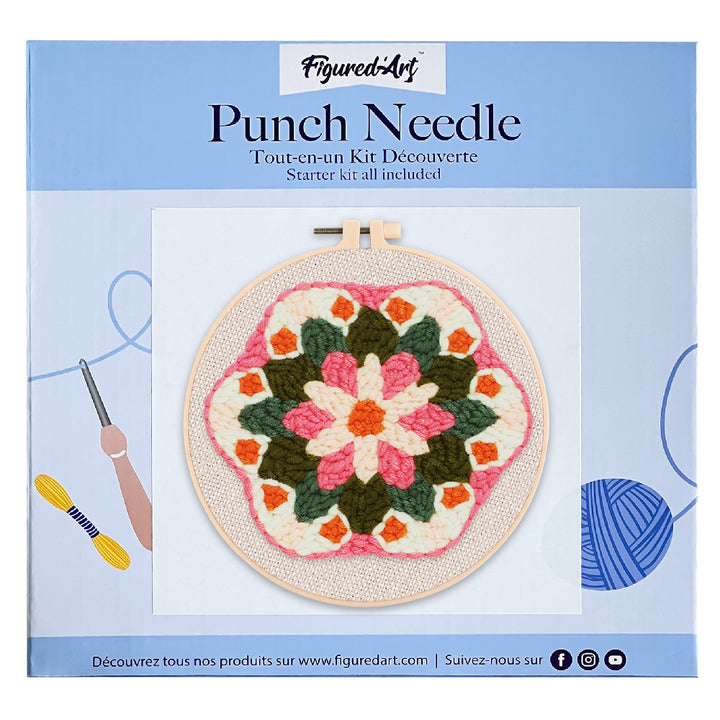 Punch Needle 20x20 Blumenkrone