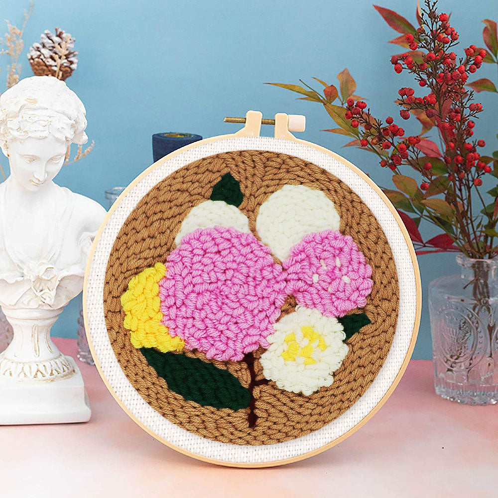 Punch Needle 20x20 Blumenstrauss