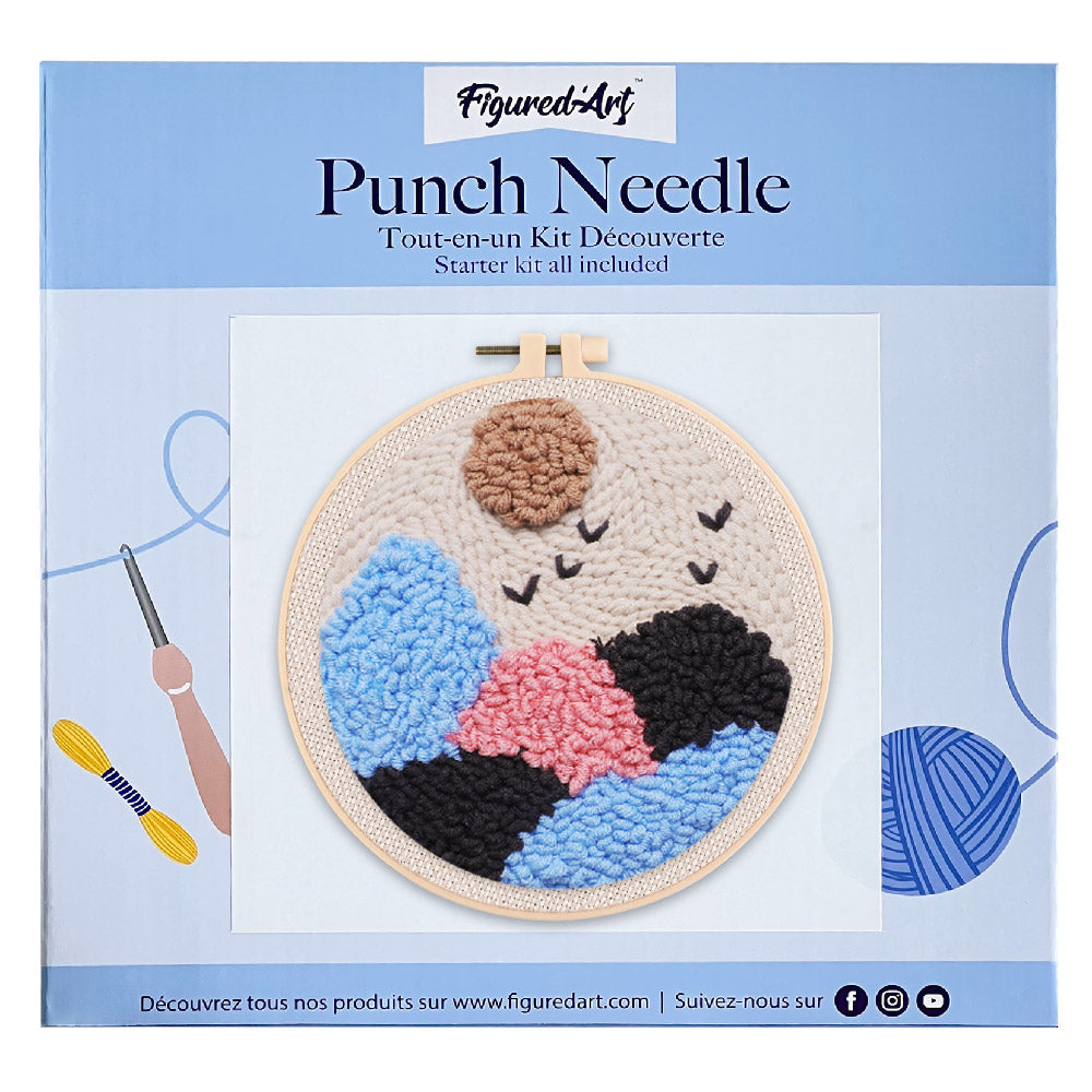 Punch Needle 20x20 Rolling Hills - Kidis Art