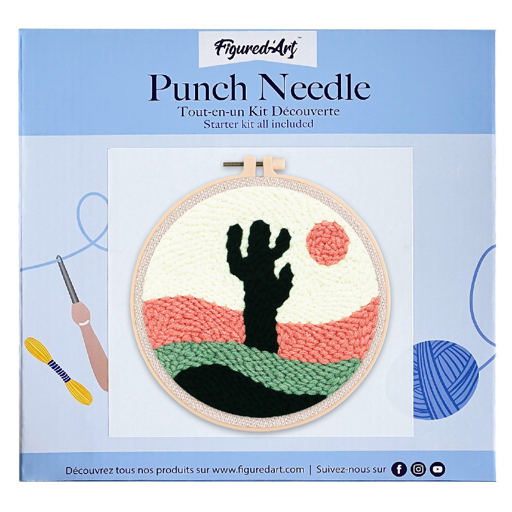 Punch Needle 20x20 Wüstenkaktus