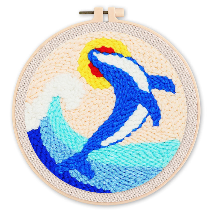 Punch Needle 20x20 Orca und Welle