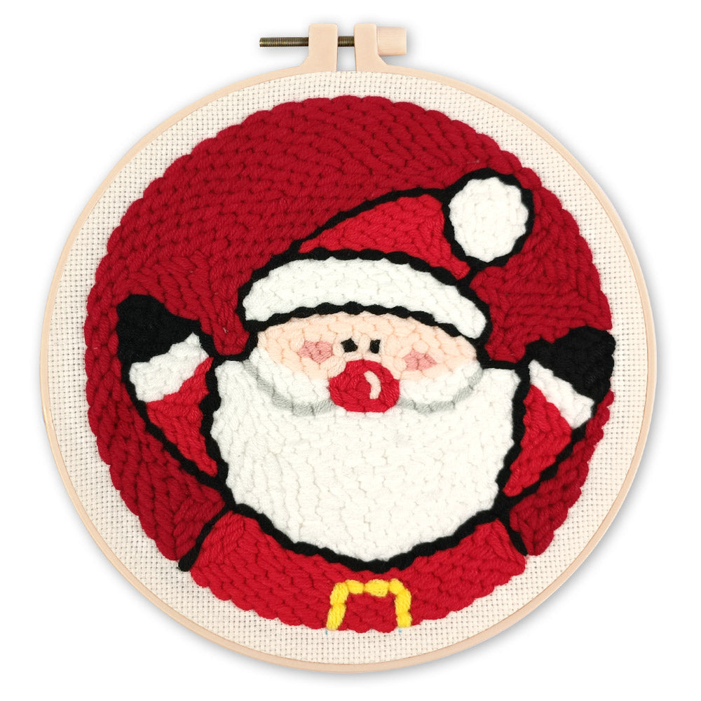 Punch Needle 20 x 20 cm Weihnachtsmann - Kidis Art