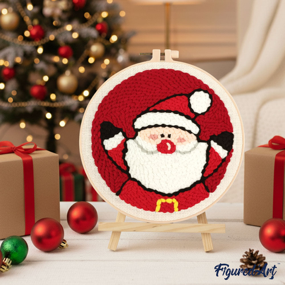 Punch Needle 20 x 20 cm Weihnachtsmann - Kidis Art