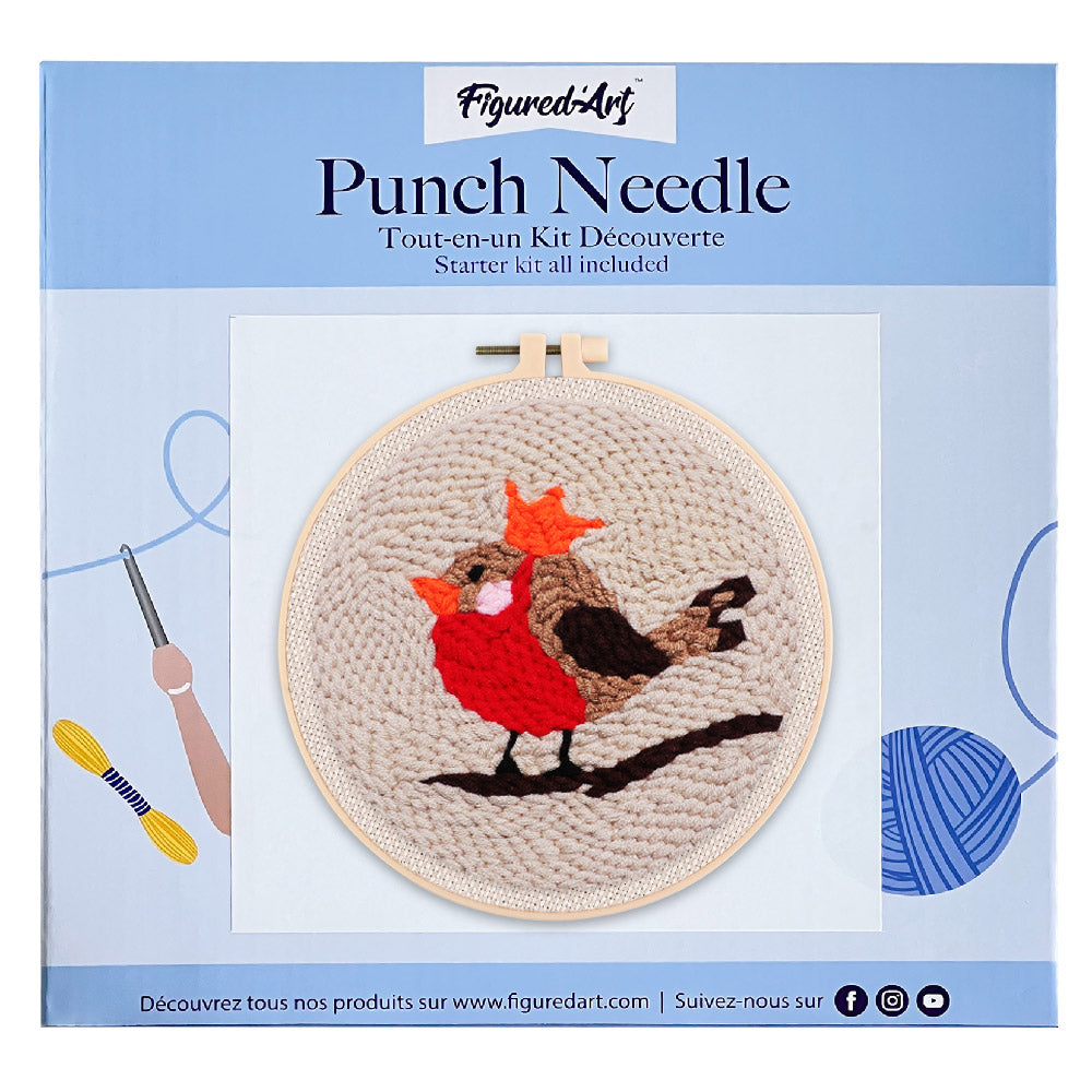 Punch Needle 20x20 Rotkehlchen - Kidis Art