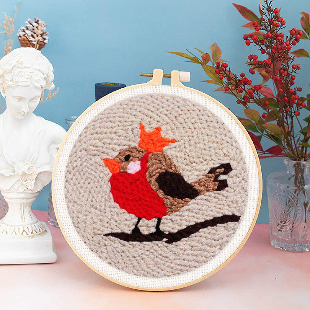 Punch Needle 20x20 Rotkehlchen