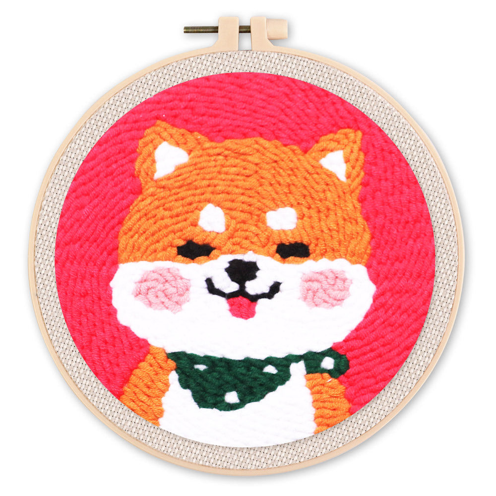 Punch Needle 20x20 Shiba Inu Hund
