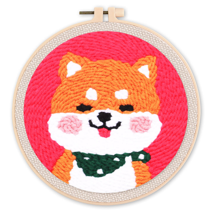 Punch Needle 20x20 Shiba Inu Hund