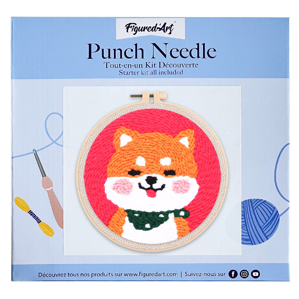 Punch Needle 20x20 Shiba Inu Hund - Kidis Art