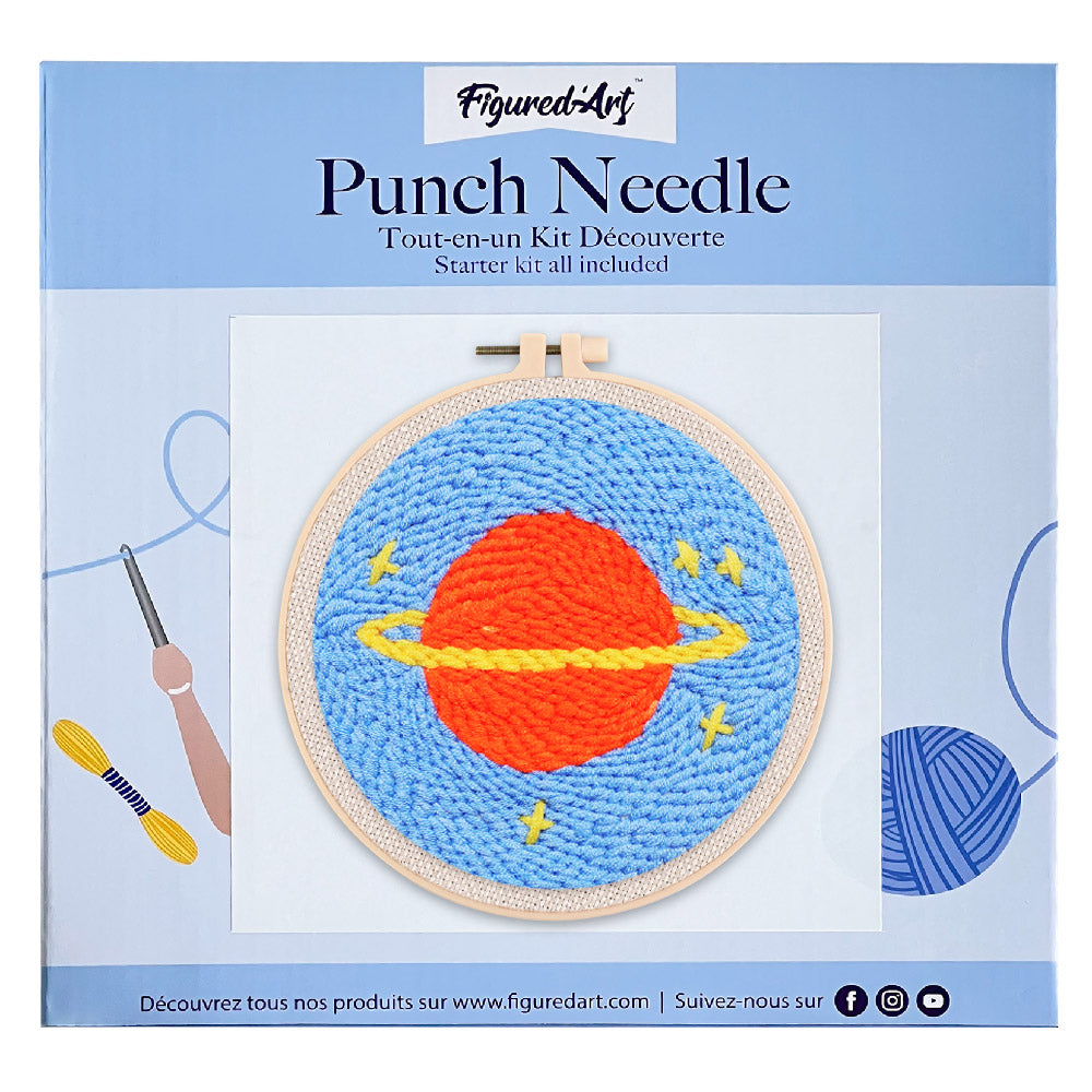 Punch Needle 20x20 Saturn - Kidis Art